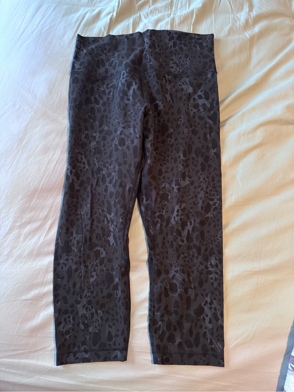 lululemon athletica Black Leopard Capri Align Leggings